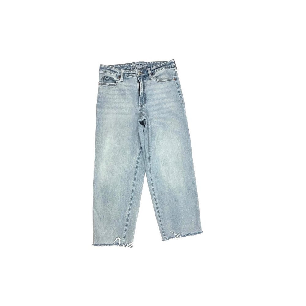 Old Navy High Rise OG Loose Raw Hem Women's size 10 Light Wash Blue Denim jeans